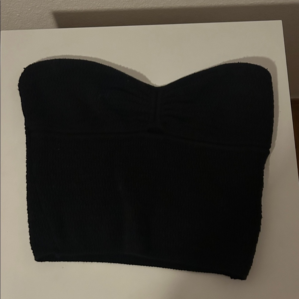 Black Strapless Top